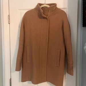 J Crew Cocoon Jacket, Camel w/ gold zipper